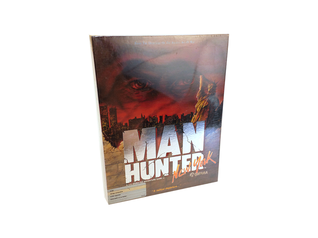 Vintage Amiga Video Game Software - Man Hunter New York (New & Sealed) | Retro Gaming Collectible for Classic Computer Enthusiasts | Perfect for Gaming Nostalgia & Collector's Display
