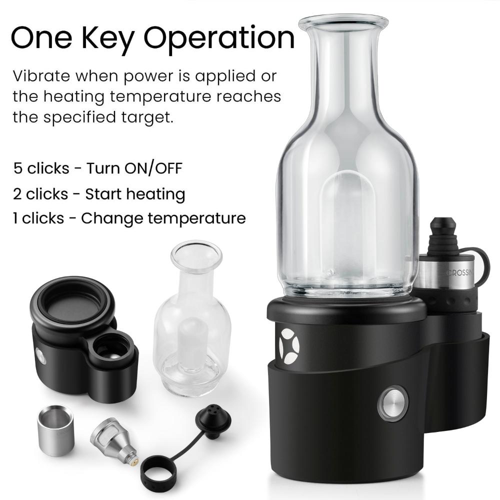 Crossing Core 2.1 E Rig Kit with Free Dab Pen - Portable Electric Dab Rig for Concentrates | Perfect for Home Use & On-the-Go Dabbing
