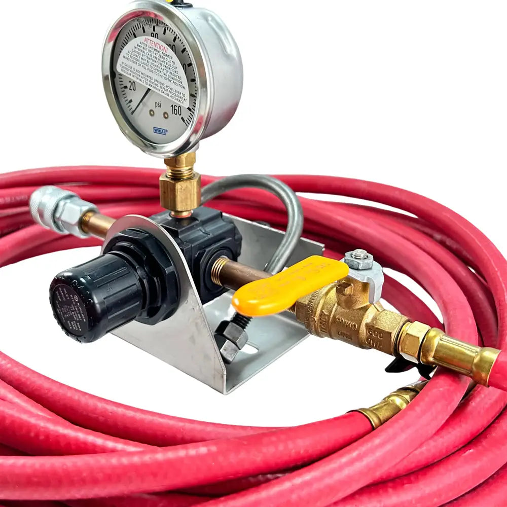 AA Mountable Tire Inflator with Adjustable Regulator - 25ft Air Hose, 0-160 PSI Gauge (40-148) - Perfect for Cars, Trucks, Motorcycles & RV Tires