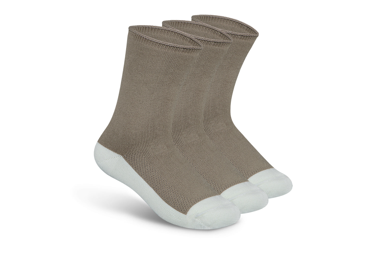 Extra Roomy Diabetic Socks for Men & Women - Thick Comfort Cotton Non-Binding (Brown) - Ideal for Swollen Feet, Diabetes & Circulation Problems