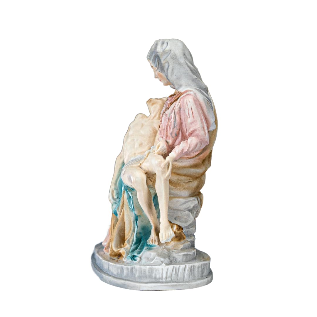Hand Painted La Pieta Collection - 11 Inch Religious Statue for Home Decor, Church Altar & Prayer Spaces