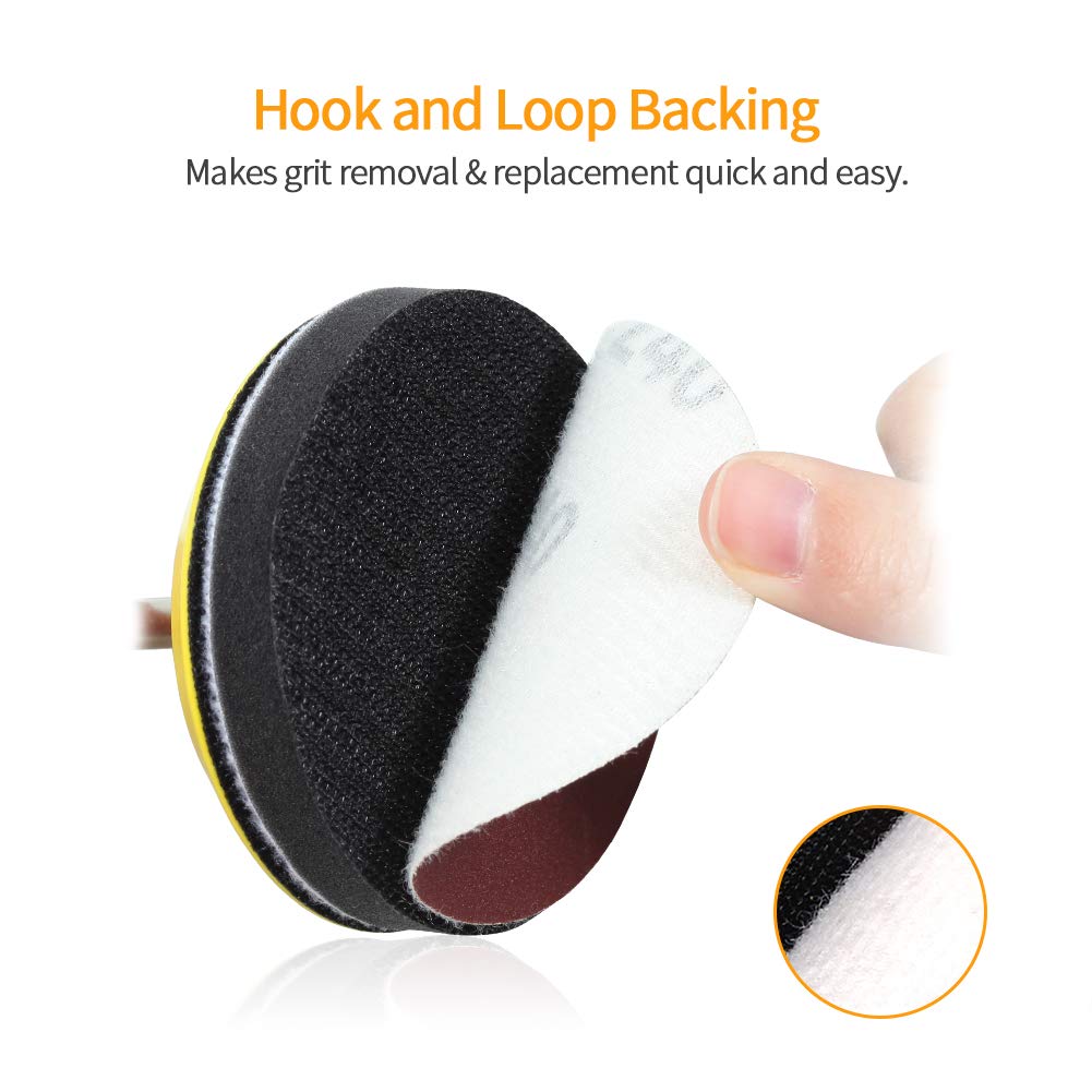 SPEEDWOX 100-Pack 3 Inch 240 Grit Hook and Loop Sanding Discs for Wood, Metal & Plastic - Compatible with Drill, Grinder & Rotary Tools - No Hole Design for Smooth Sanding - Perfect for DIY Projects, Furniture Refinishing & Surface Preparation
