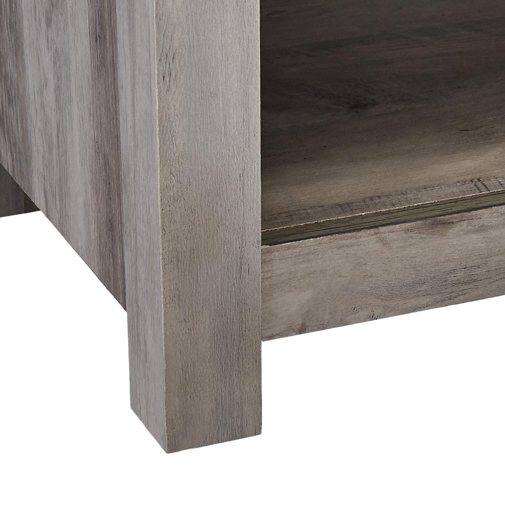 Industrial Style Grey Wash Entryway Table with Drawer - Perfect for Small Spaces, Hallway Decor & Entryway Organization