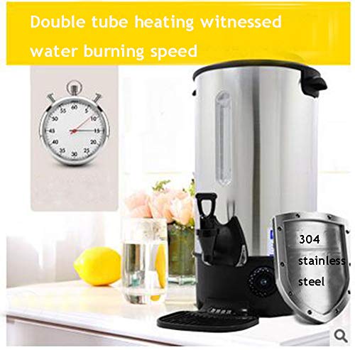 **INTBUYING 21.7L Stainless Steel Commercial Hot Water Dispenser with Faucet - Instant Boiling, Temperature Control for Coffee & Tea - Ideal for Office, Kitchen & Restaurant Use**