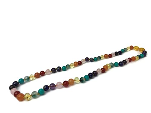 Baltic Essentials Polished Honey Rainbow Necklace - Elegant Dainty Jewelry for Women, Gift for Her | Perfect for Weddings, Date Nights & Special Occasions
