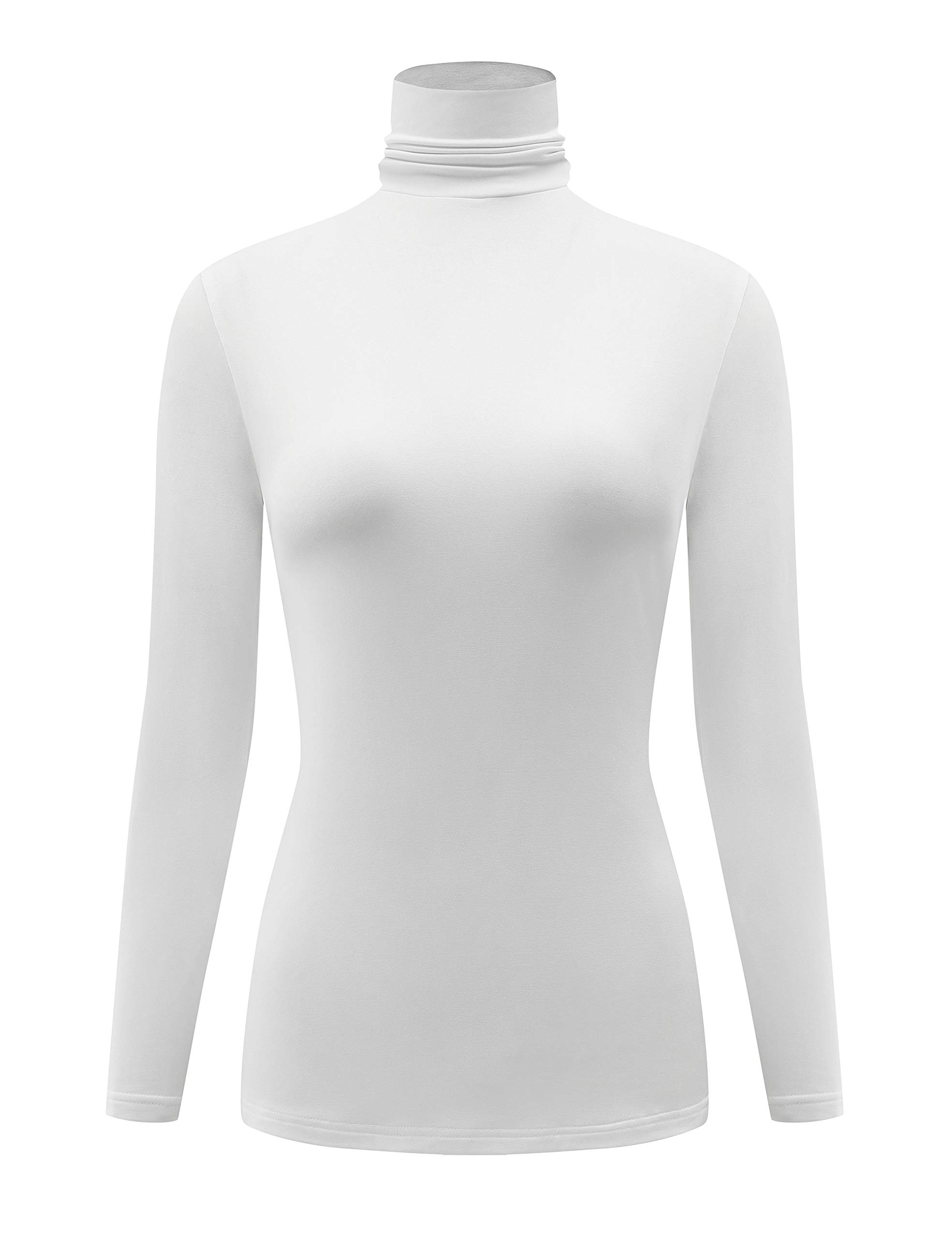 Kindcall Women's Lightweight Long Sleeve Turtleneck Thermal Shirt - Soft Casual Pullover Top for Fall & Winter - Perfect for Office, Travel and Layering