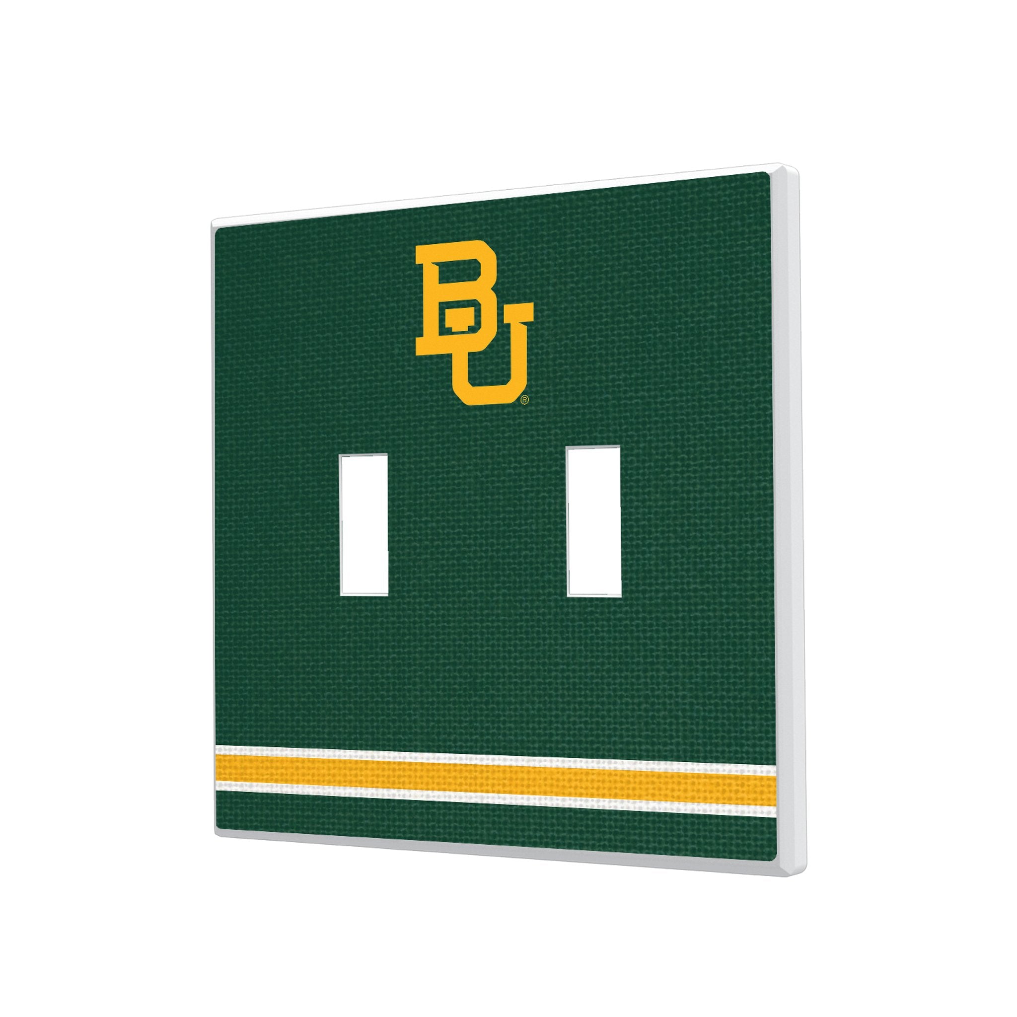 Baylor University Bears Stripe Hidden Screw Light Switch Plate Cover - Decorative Wall Plate for Fan, Light Switch, and Outlet - Perfect for Dorm, Bedroom, and Game Room Decor
