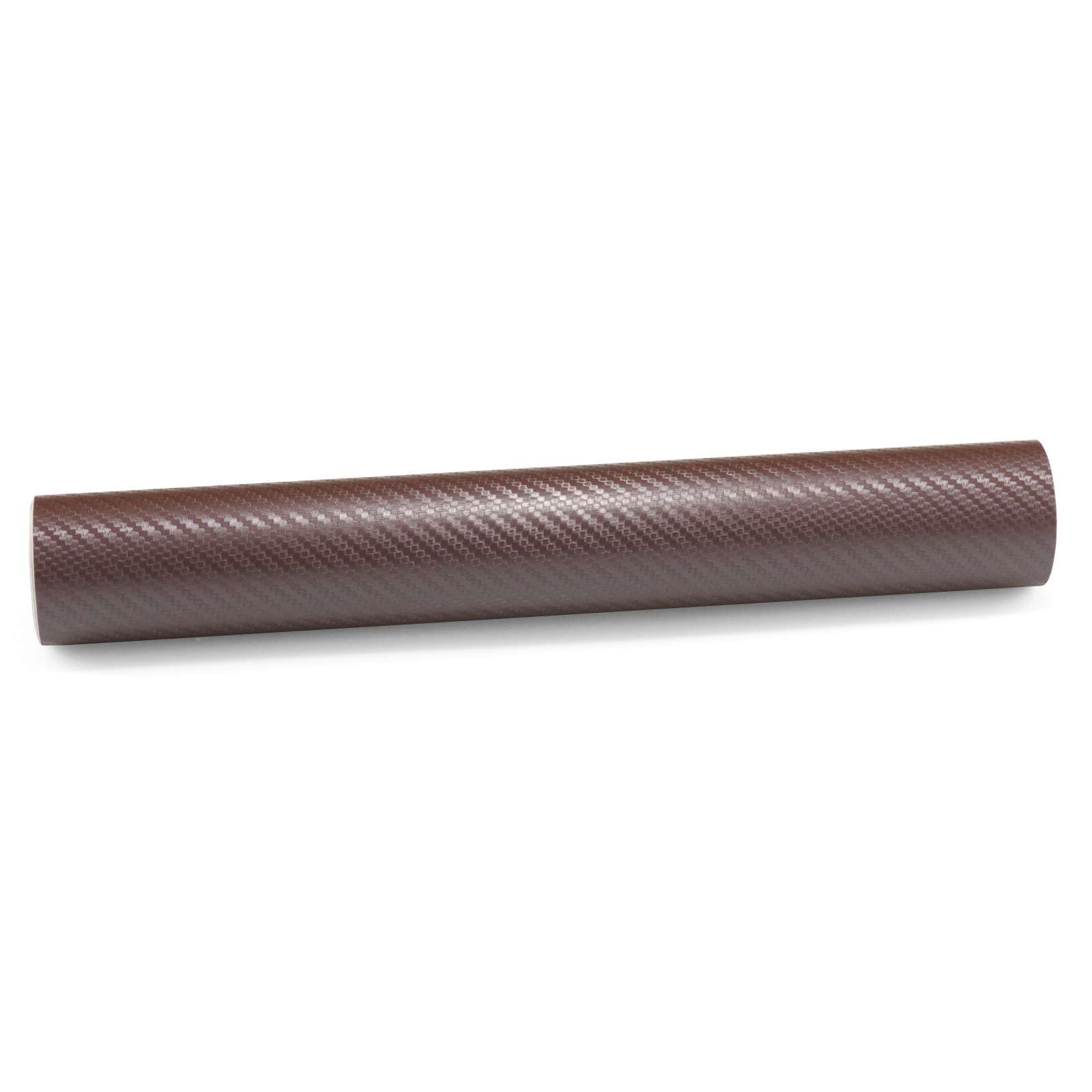5FTx20FT 3D Carbon Fiber Vinyl Wrap - Brown Matte Car Sticker Decal Film with Air Release Technology & Tool Kit for Auto, Truck, Motorcycle - DIY Vehicle Customization