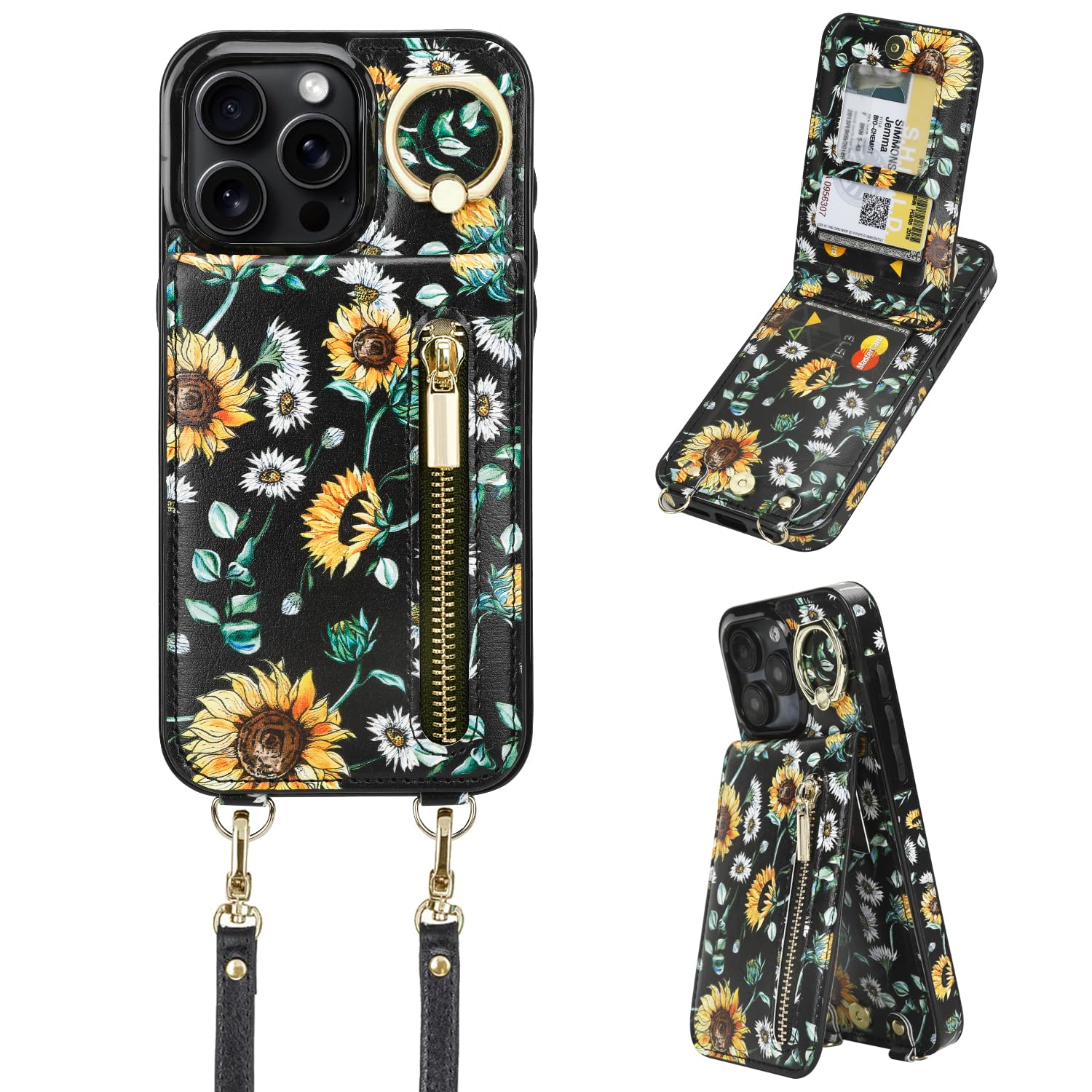 uCOLOR Premium Leather Wallet Case for iPhone 15 Pro Max 6.7