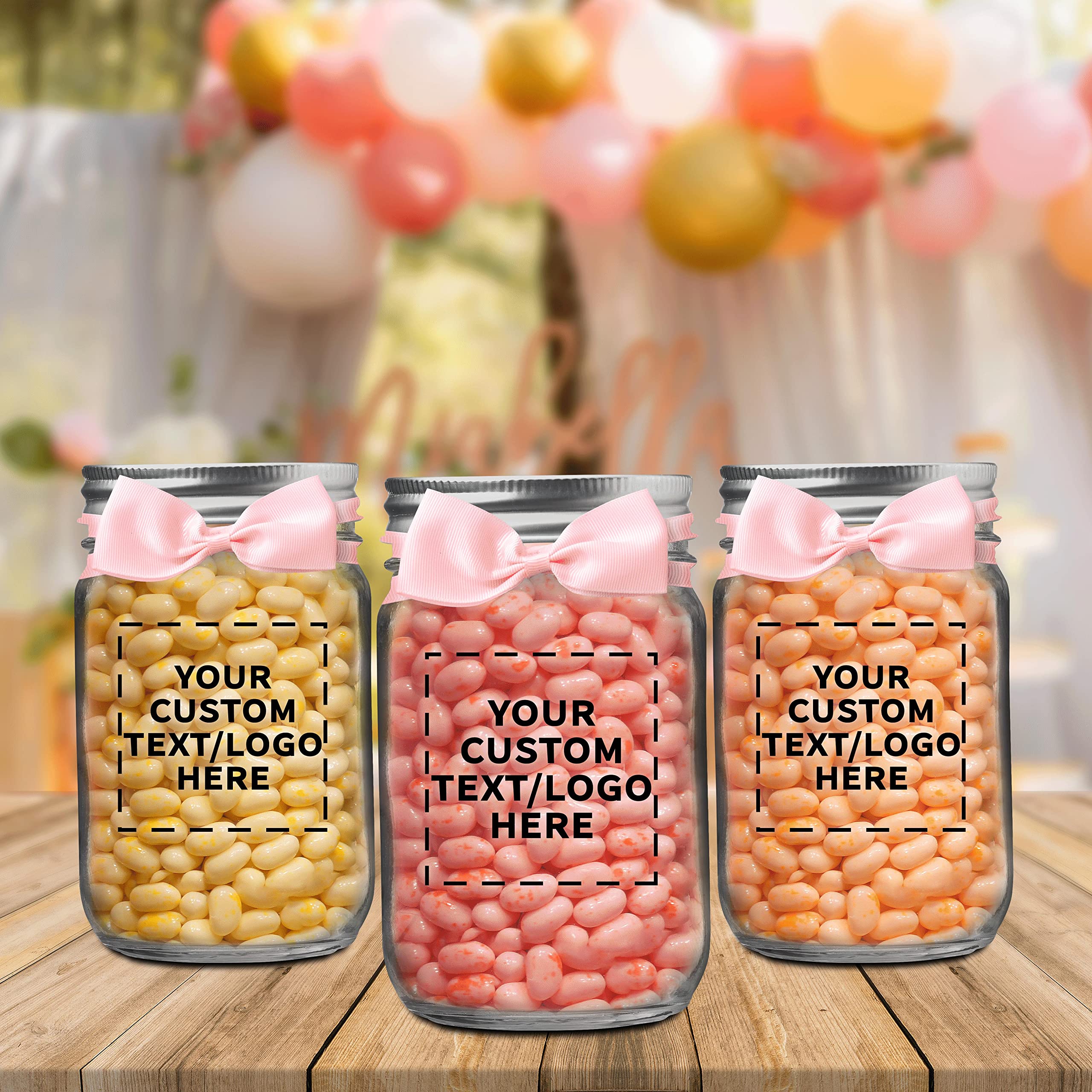 50-Pack 12 oz Mason Jars with Lids - Customizable Glass Canning Jars for DIY Crafts, Wedding Favors, Home Decor & Storage - Bulk Clear Mason Jars with Aluminum Lids for Preserves, Candles & Party Decorations