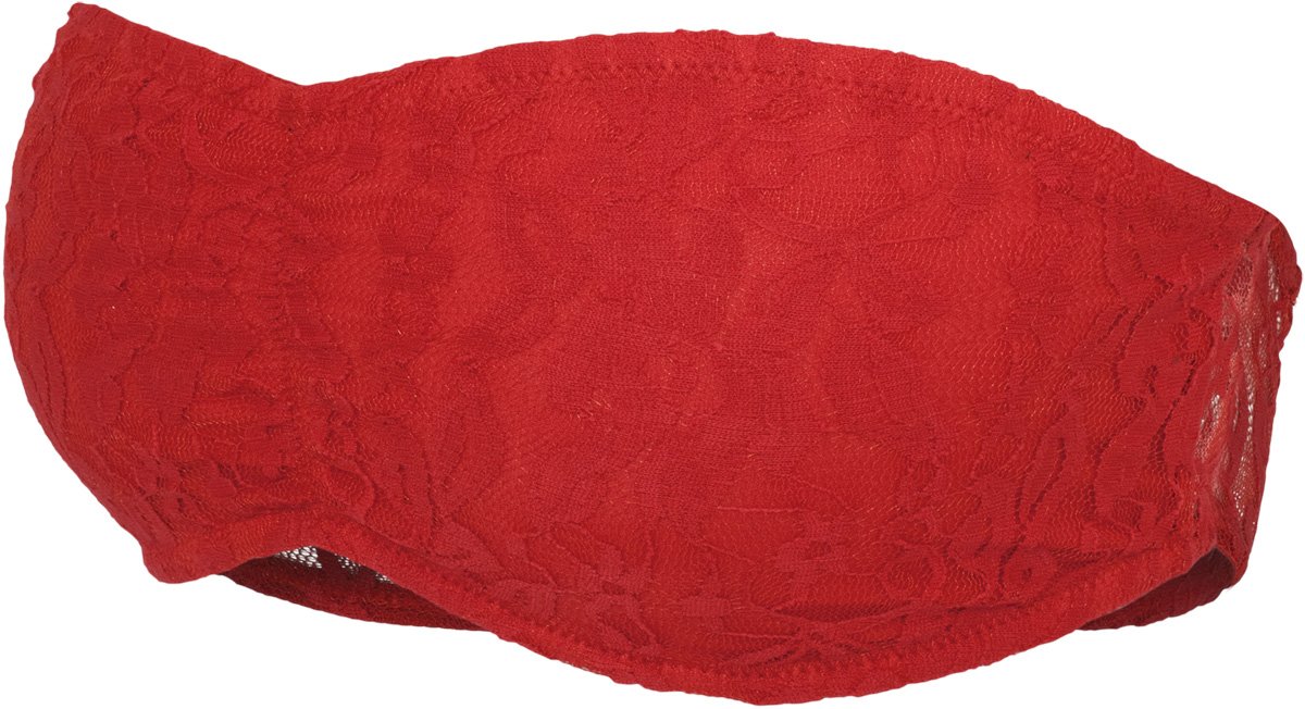 Women's Red Lace Bandeau Top - Sexy Bralette for Summer, Beach, and Date Night Outfits