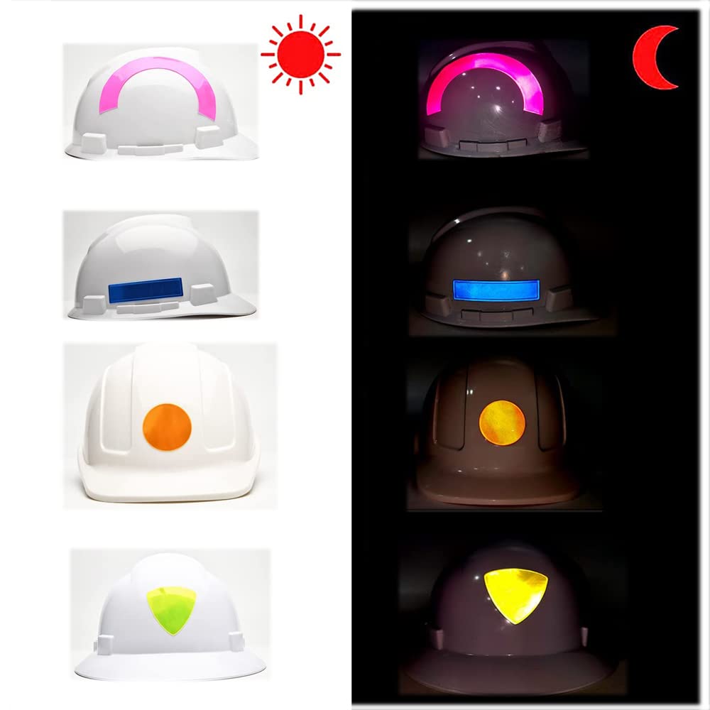 Custom Reflective Helmet Strips - High Visibility Safety Tape for Hard Hats - Waterproof Reflective Stickers (12 Pack) for Construction, Cycling & Night Work Safety
