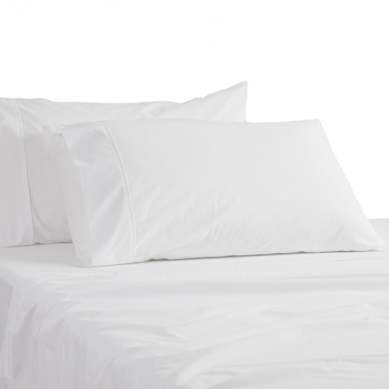 Luxury 400 Thread Count Egyptian Cotton King Size Pillowcase Set (2-Pack) - Ultra Soft & Breathable White Bedding for Hotel-Like Comfort - Perfect for Master Bedrooms, Guest Rooms & Airbnb Stays