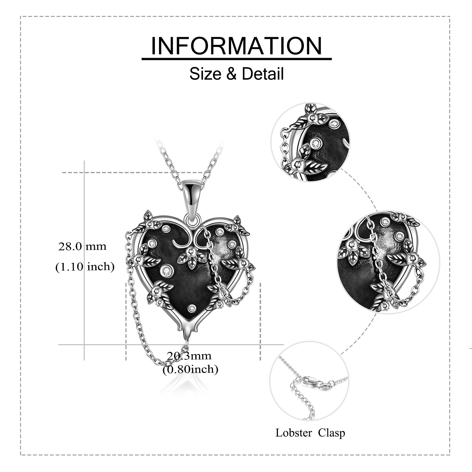 Gothic Jewelry Sets for Women - 925 Sterling Silver Emo Goth Necklace & Earrings Set | Halloween Gifts for Women | Perfect for Gothic Parties, Concerts & Alternative Fashion