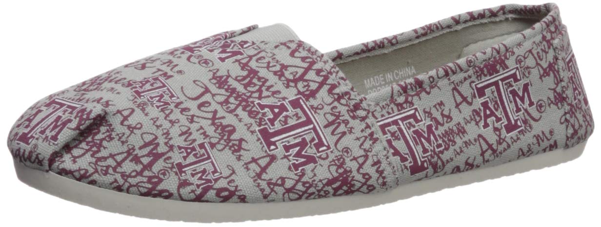 FOCO NCAA Texas A&M Women's Script Canvas Shoes - Comfortable Casual Sneakers for College Fans, Game Day Outfits, and Everyday Wear