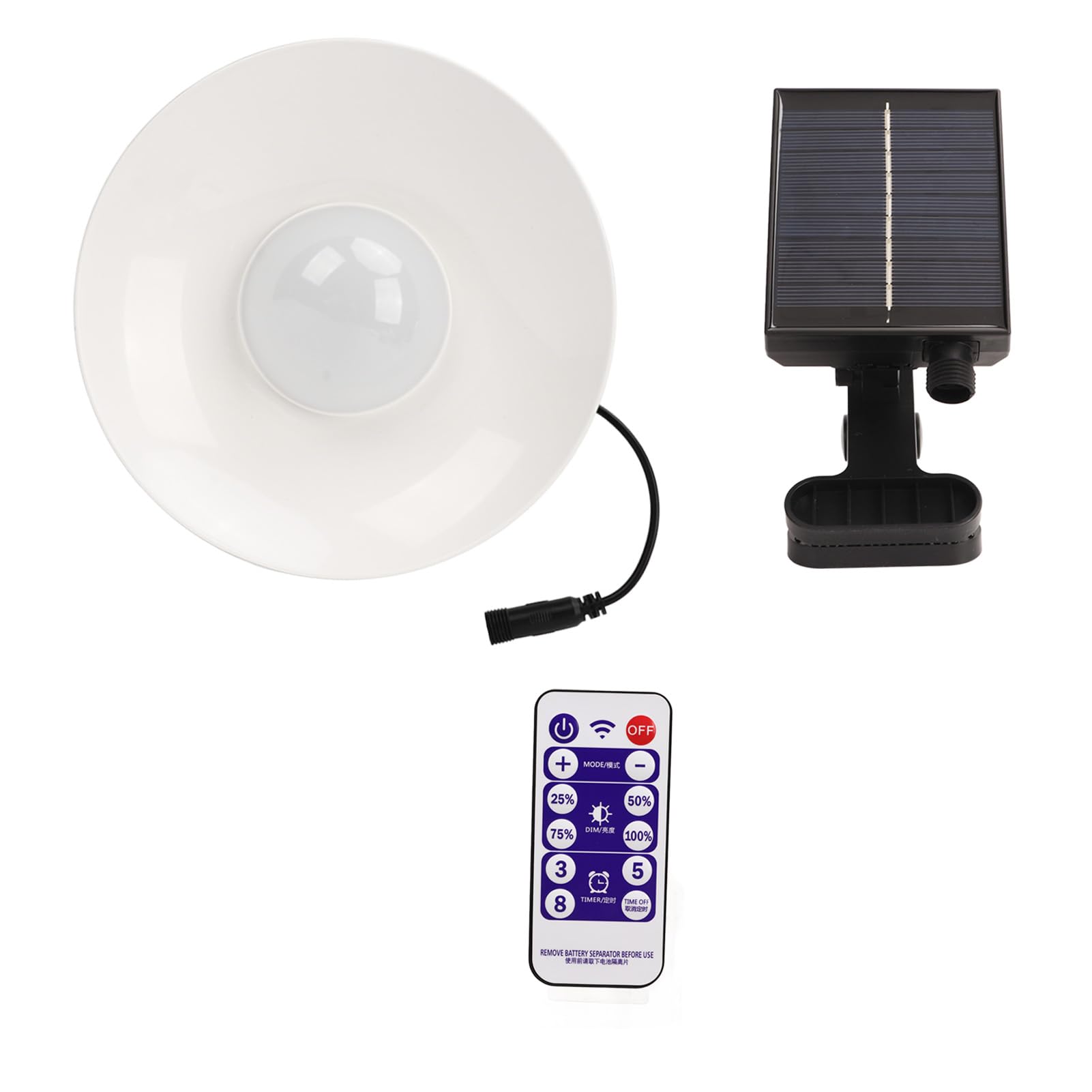 Solar Powered Patio Umbrella Light - Monocrystalline Silicon LED Outdoor Lighting with Built-in Battery, Timer & Remote Control - 3000K Warm White (4.5V 270mA) - Perfect for Garden, Backyard, Poolside & Outdoor Dining Areas