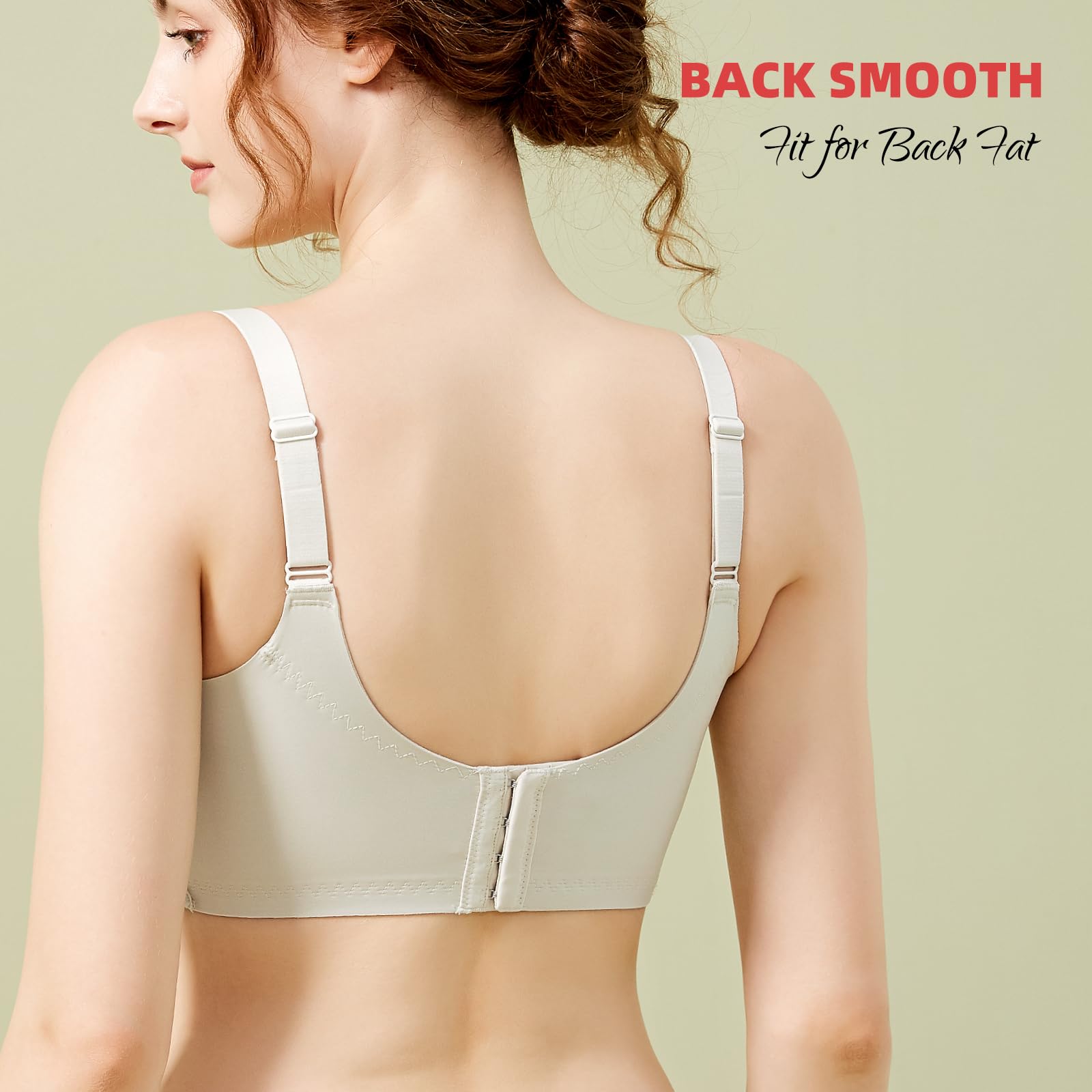 Baetty Wireless Bras for Women - No Underwire, Unpadded Full Coverage Comfort Bra 4548 | Perfect for Everyday Wear, Yoga & Lounge