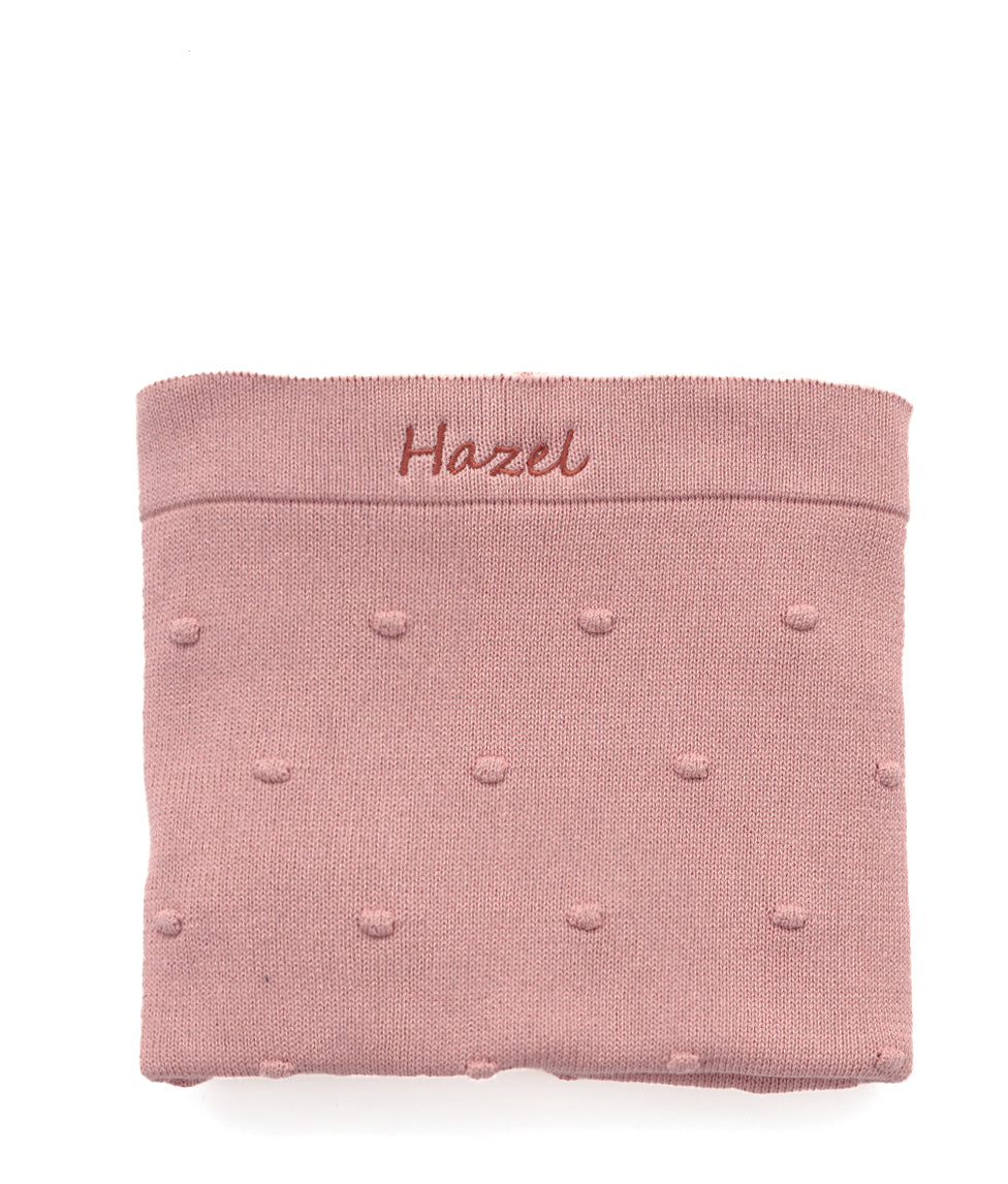 Personalized Baby Blanket - Soft Bobble Pink Knit Blanket for Newborns & Infants | Perfect for Nursery, Stroller, and Gift Giving