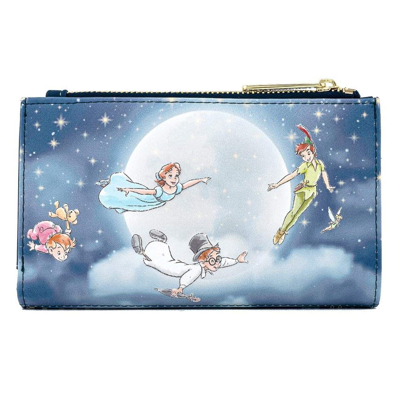 Disney Peter Pan Second Star Flap Wallet by Loungefly - Cute & Durable Crossbody Wallet for Women, Perfect for Disney Fans, Theme Parks & Everyday Use