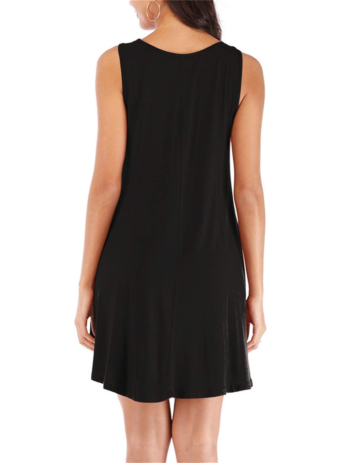 Shenbolen Women's Summer Casual Crewneck T-Shirt Dress - Beach Cover Up, Loose Fit, Comfortable & Stylish for Outings, Travel, and Relaxation