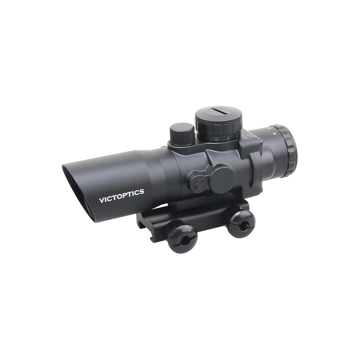VictOptics 4x32 Compact Prism Scope - Quick Change Etched Glass Reticle with 3 Color Options for AR-15 & Airsoft Rifles - Perfect for Tactical Shooting, Hunting, and Outdoor Range Practice