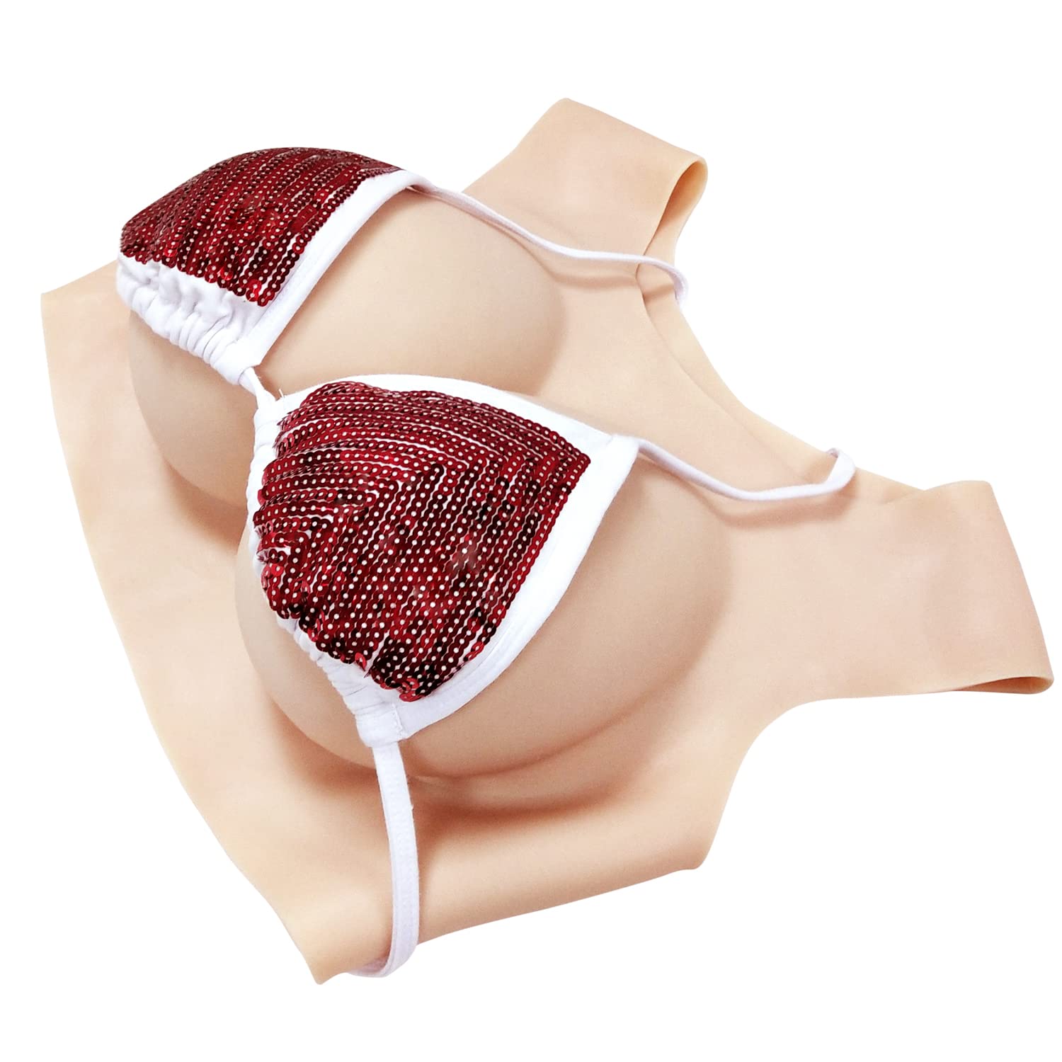 Premium Silicone Breast Forms for Crossdressers & Transgender - Natural Looking C/D/F Cup Lightweight Fake Breast Plates - Post Mastectomy & Cosplay Use - Comfortable for Daily Wear & Special Occasions