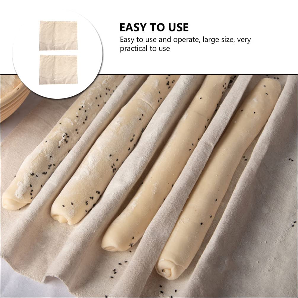 French Bread Proofing Linen Towel Set of 2 - Handmade Baking Pastry Cloth for Ciabatta, Baguette & Artisan Bread - Perfect for Home Kitchen, Bakery Shop & Sofa Couch Decor