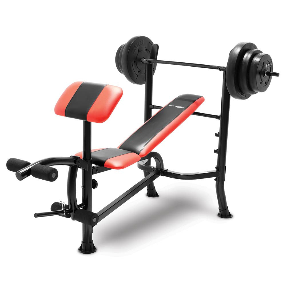 Competitor Pro Weight Bench with 100lb Dumbbell Set - Adjustable Home Gym Equipment for Strength Training | Perfect for Home Workouts, Bodybuilding & Fitness Enthusiasts | Model CB-2982