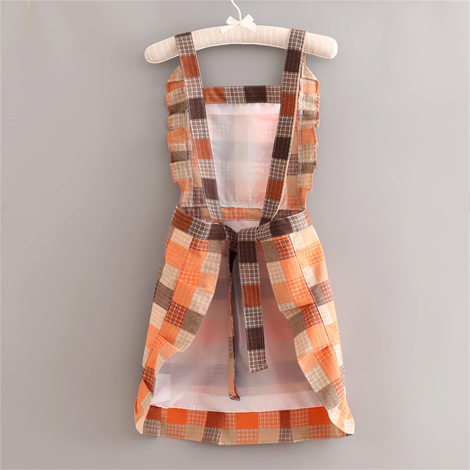 Yizelli Women's Ruffle Apron with 2 Pockets - Adjustable Kitchen Cooking Baking Apron for Home, Restaurant & BBQ - Perfect for Cooking, Baking, Cleaning & Hosting Parties