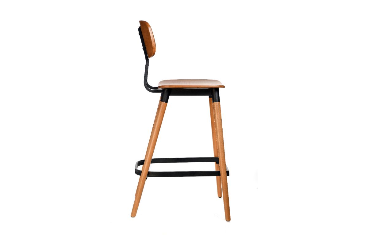 Felix Bar Stool with Plywood Seat - 740mm/29