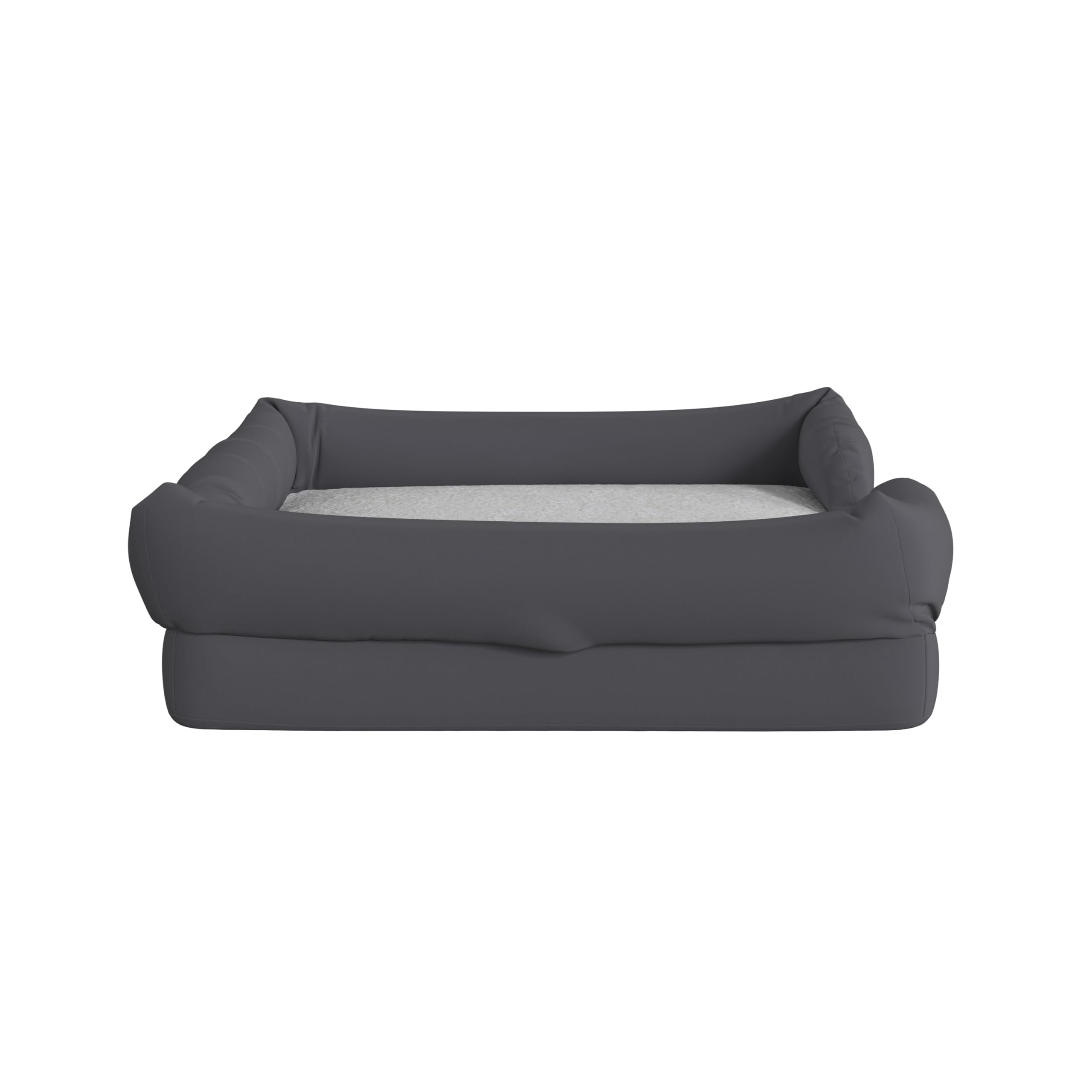 Orthopedic Memory Foam Dog Bed for Medium Breeds - Washable Gray Polyester Cover, Non-Slip Bottom - 36