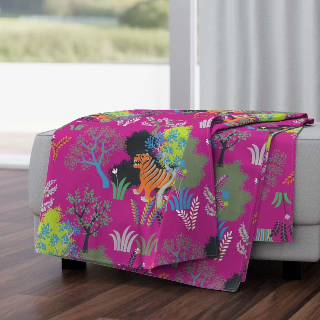 Soft & Cozy Spoonflower Plush Minky Throw Blanket 50