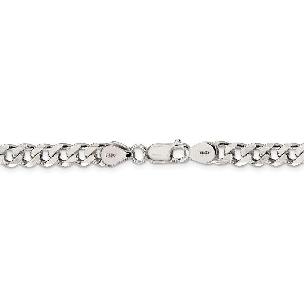 Roy Rose Jewelry Sterling Silver 7mm Curb Chain Necklace for Men & Women - Perfect for Layering, Everyday Wear & Gift Giving