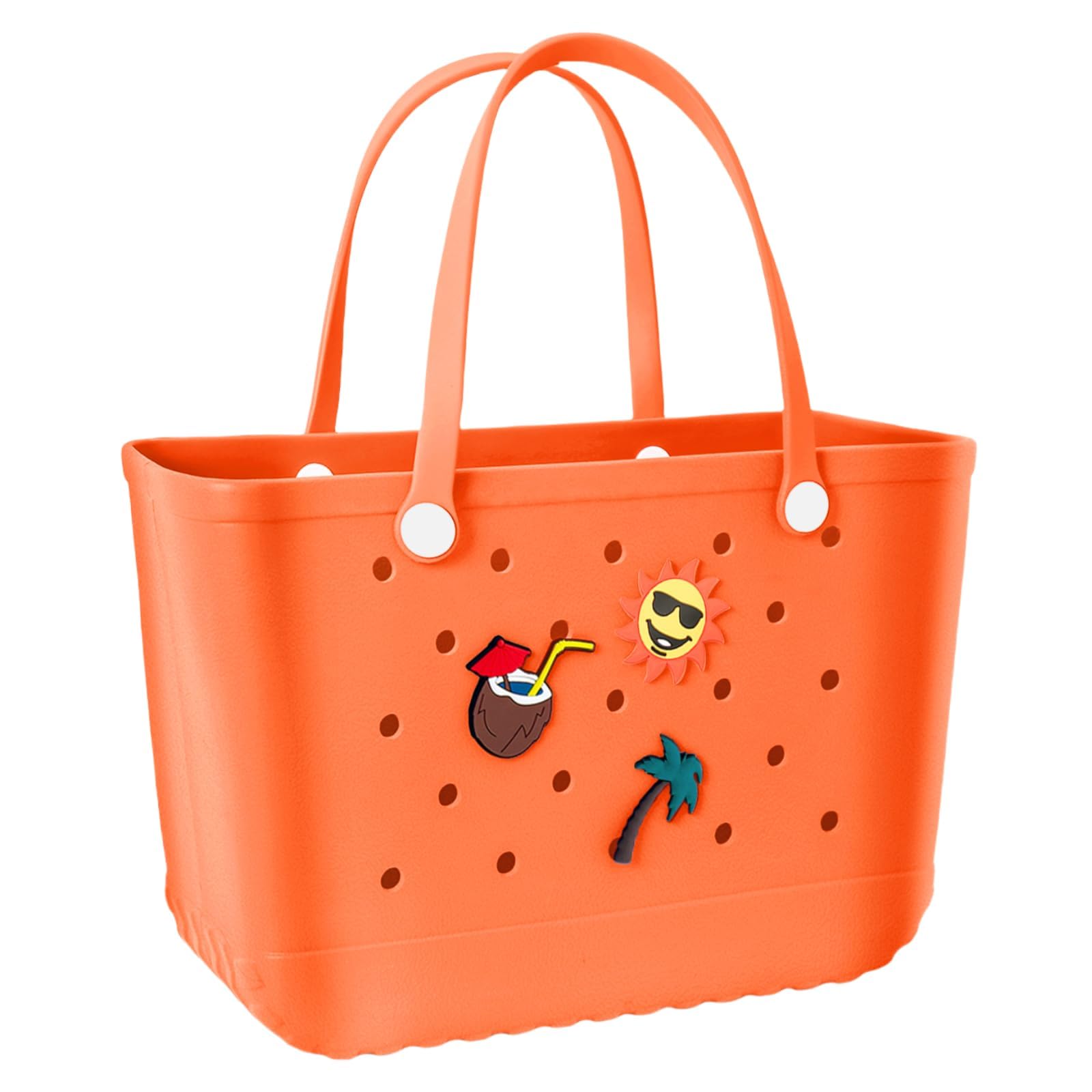 Waterproof Washable Rubber Beach Tote Bag for Women - Lightweight Sandproof Pool & Beach Handbag - Perfect for Swimming, Travel, Shopping & Outdoor Activities