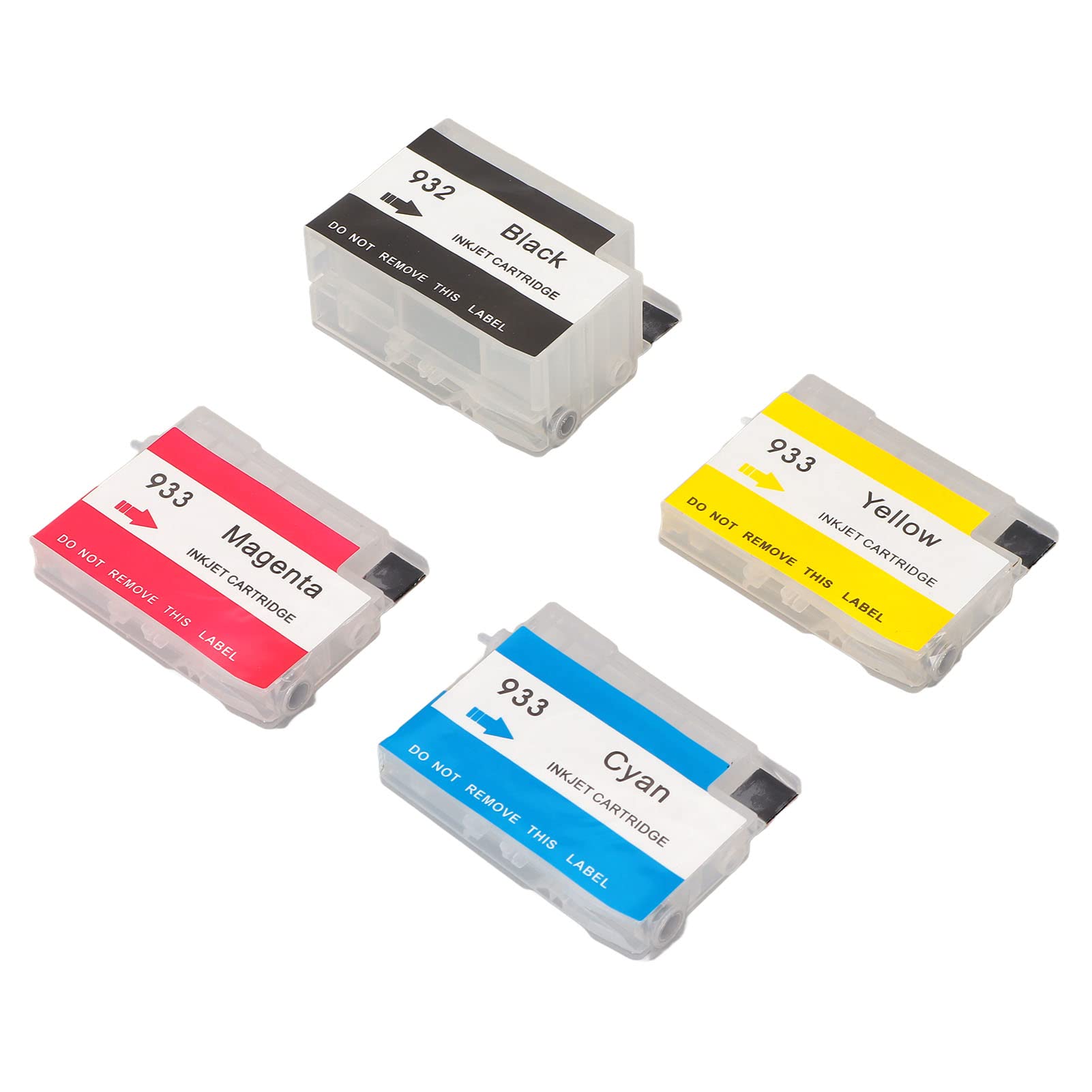 Refillable Ink Cartridge Replacement for HP 6600 6700 7110 7510 7610 Printers - 4 Color PP Cartridges - Perfect for Home & Office Printing Needs