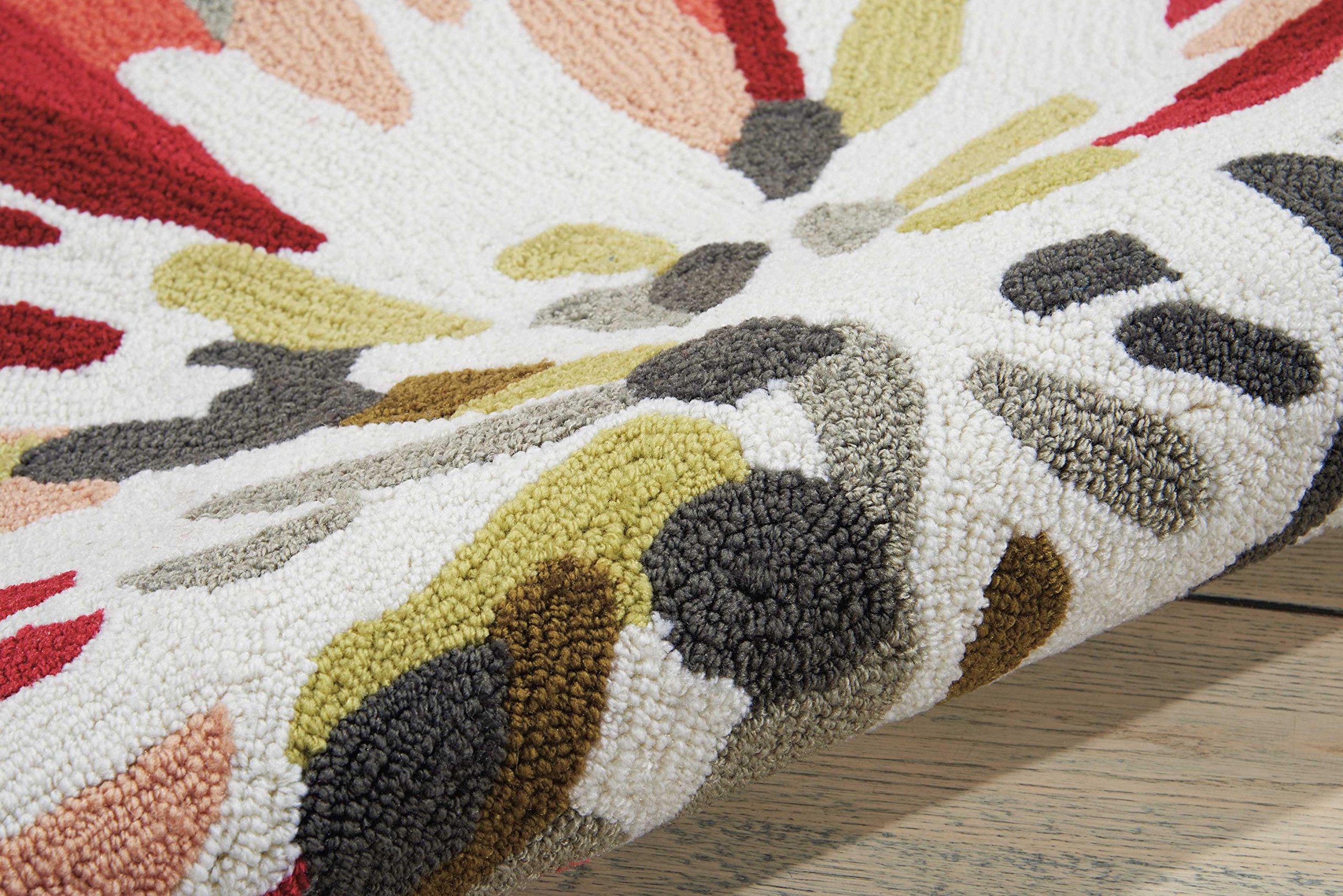 Nourison Fantasy Floral Ivory 5' x 7'6'' Area Rug - Easy Cleaning, Non-Shedding, Stain Resistant for Bedroom, Living Room & Dining Room | Soft & Durable for Home Decor, Family Gatherings & Cozy Spaces (5x7)