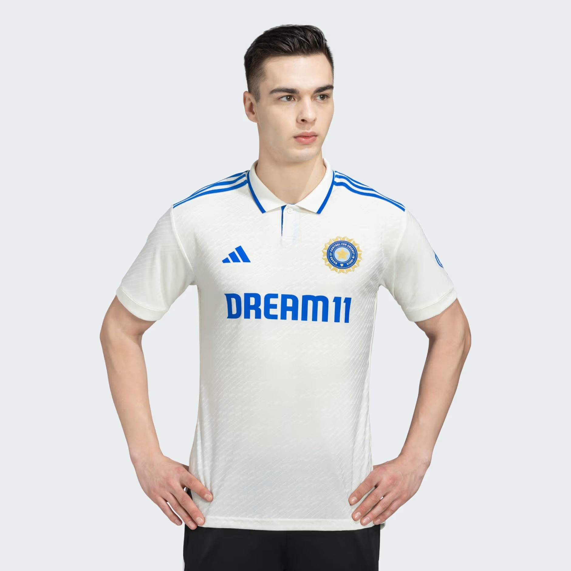 Adidas India Test Match Cricket Jersey - Authentic Cricket Shirt for Men - Perfect for Cricket Matches, Training & Fan Wear