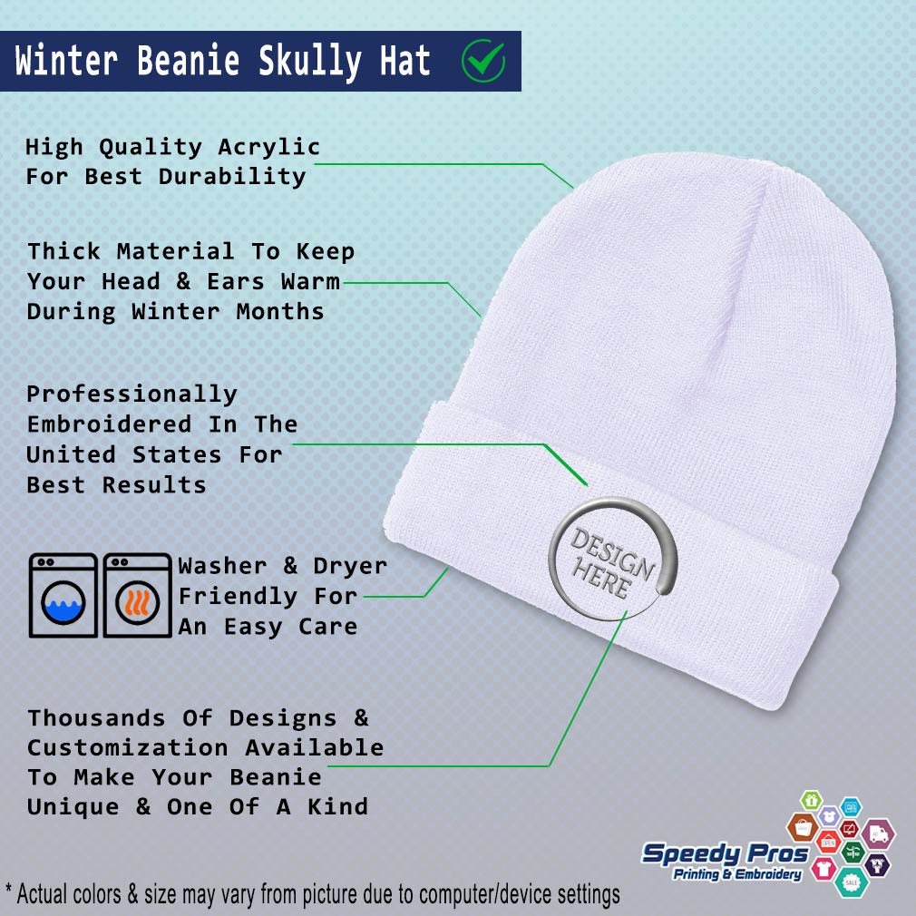Men's & Women's Winter Beanie with Pink Flamingos Embroidery - Acrylic Skull Cap for Cold Weather - Cozy Animal Print Hat for Outdoor Activities, Skiing & Snowboarding