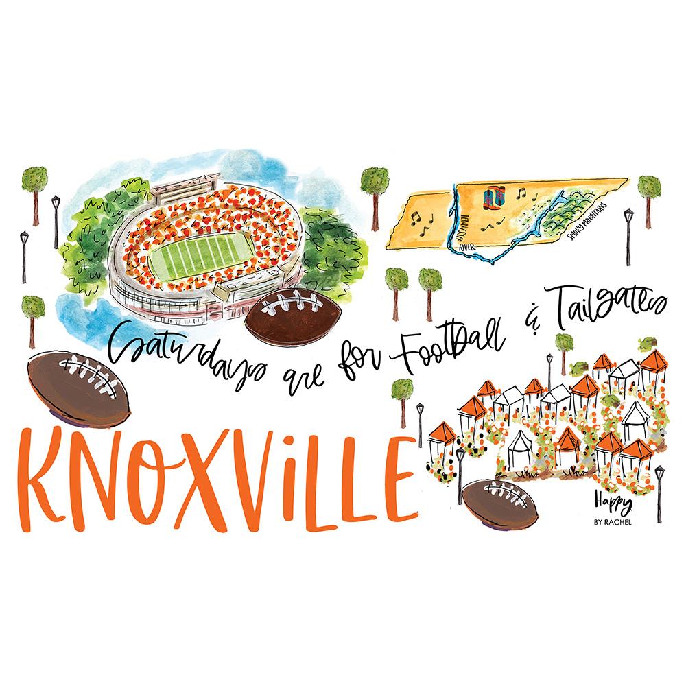 Saturdays in Knoxville 32oz Straw Tumbler - Insulated Stainless Steel Cup for Iced Coffee, Smoothies & Cold Drinks - Perfect for Beach, Picnics & Outdoor Activities