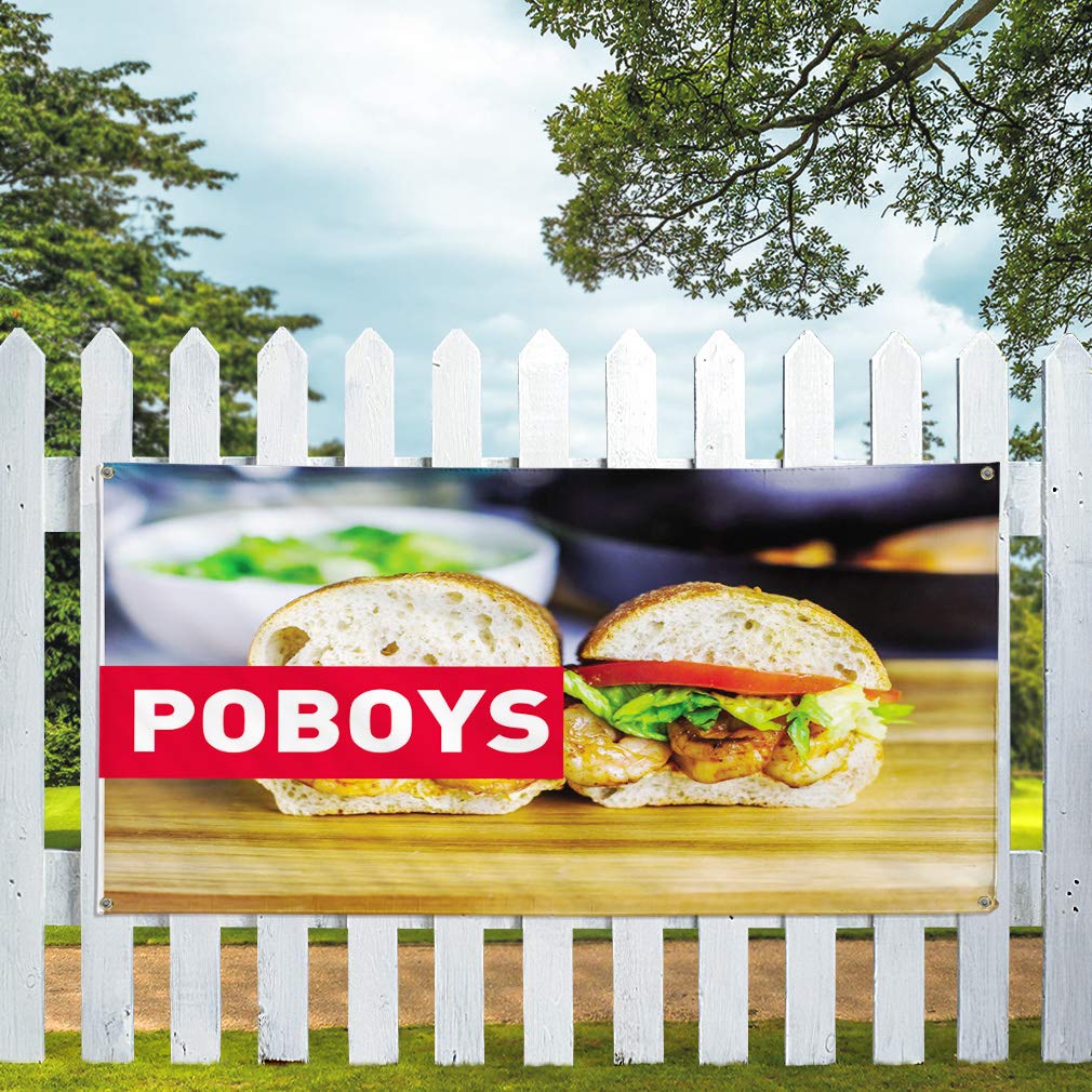 Vinyl Banner - 48x96 Inches, Weatherproof Outdoor Sign with 8 Grommets for Restaurant, Food & Industrial Advertising | Multiple Sizes Available | Perfect for Yard Signs, Business Promotion & Event Displays