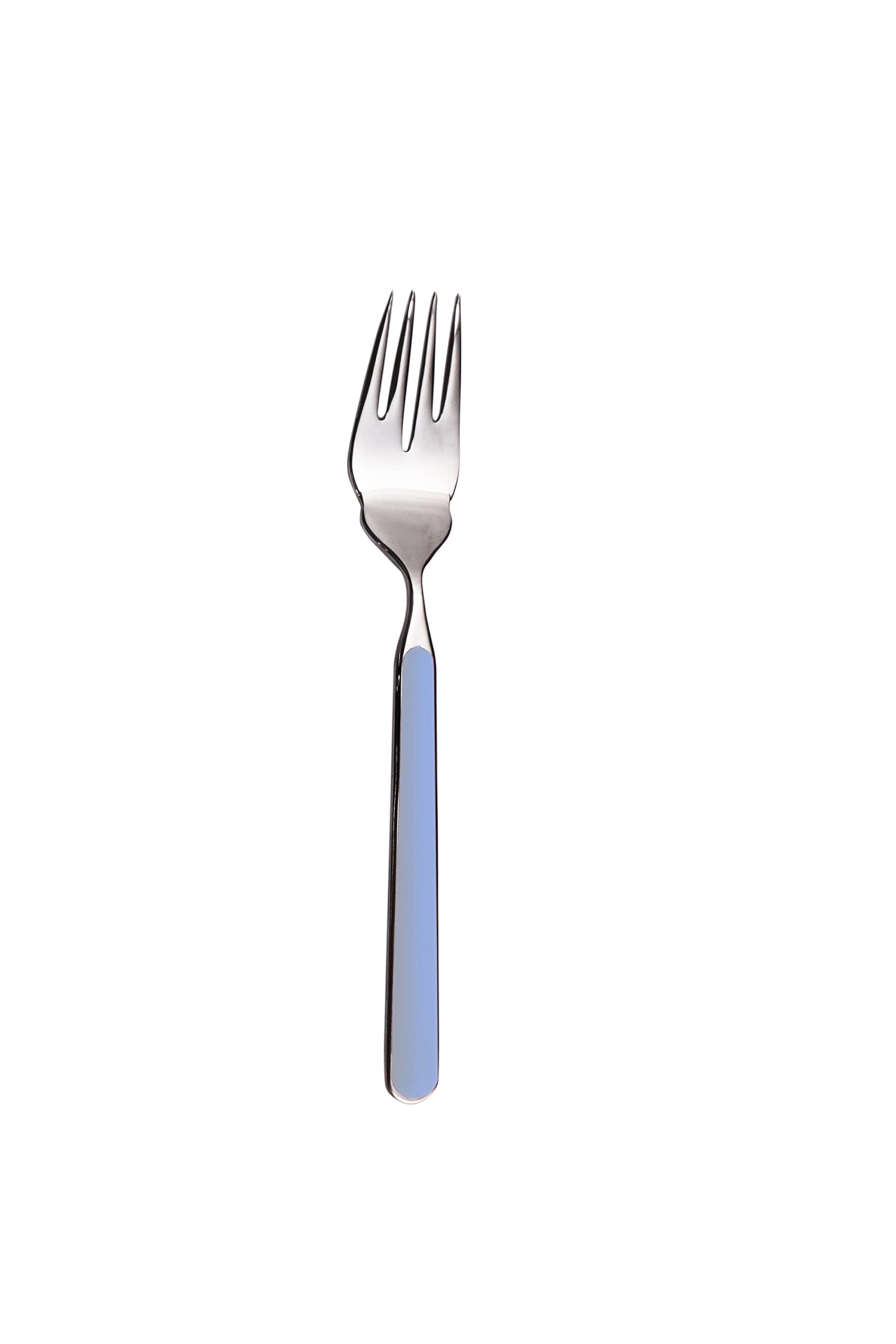 Mepra AZ10A61121 Fantasia Table Fish Fork - Set of 12, Light Blue Stainless Steel Cutlery, 19.5cm Dishwasher Safe Forks - Perfect for Fine Dining, Seafood Restaurants & Elegant Dinner Parties