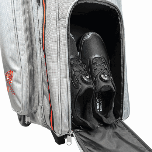 KR Strikeforce Diamond Grey Triple Roller Premium Bowling Bag - Durable 3-Ball Rolling Case for League & Tournament Play - Perfect for Professional & Amateur Bowlers