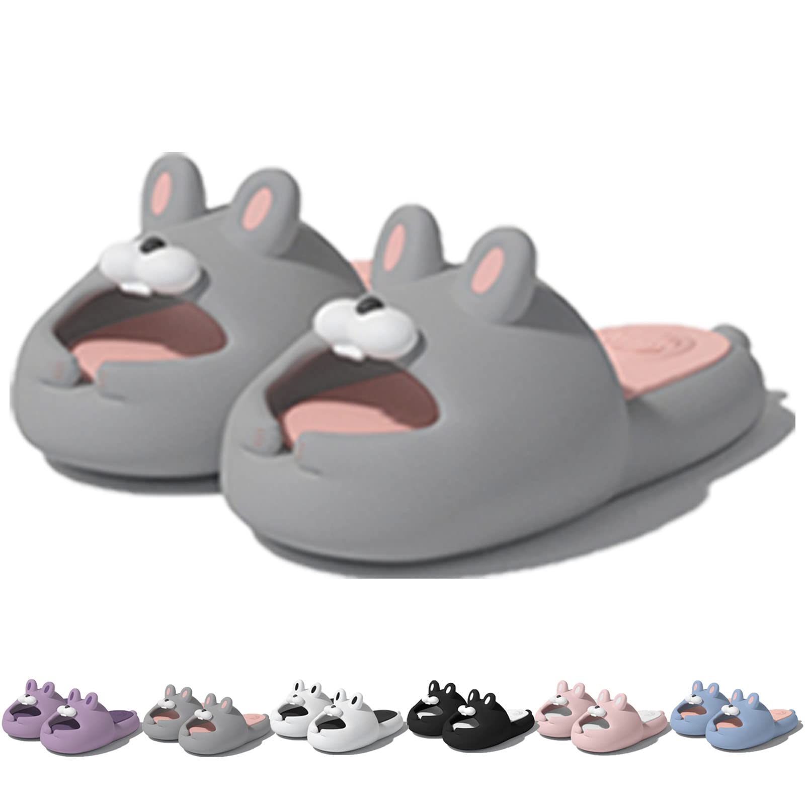 2022 New Cute Bunny Slippers - Anti-Slip Quick-Drying Cloudy Rabbit Slides for Women & Men | Cozy Home Wear, Perfect for Indoor Lounging & Gift Giving