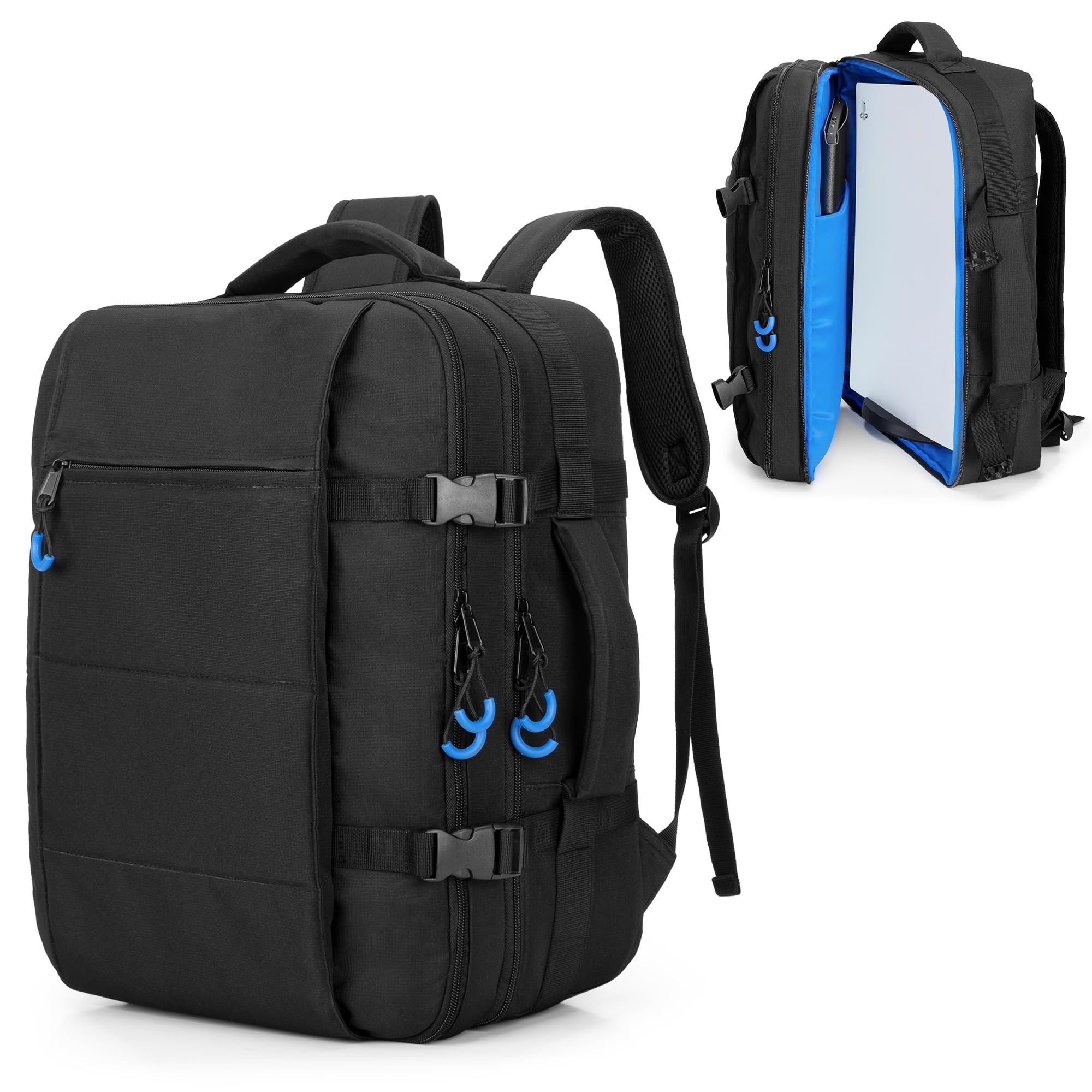 PGmoon Travel Backpack for PS5/PS5 Slim/PS5 Pro - Protective Gaming Case with Controller Storage & 15.6’’ Laptop Compartment | Patent Design | Perfect for Travel, Commuting & Gaming Events
