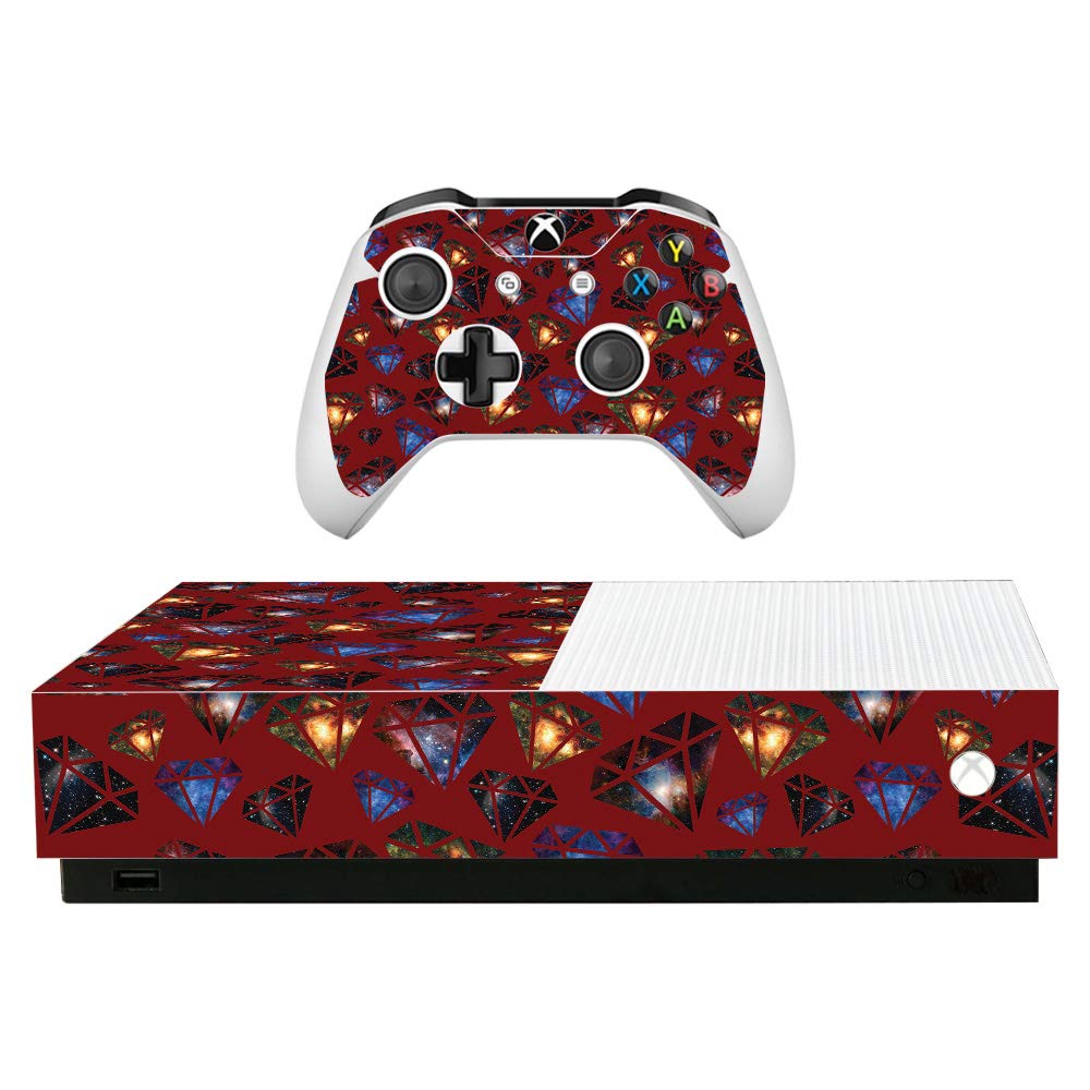MightySkins Protective Vinyl Skin Wrap for Microsoft Xbox One S All-Digital Edition - Diamond Galaxy Design | Durable, Customizable Decal Cover | Easy to Install & Remove | Made in USA | Perfect for Gaming Setups & Personalization