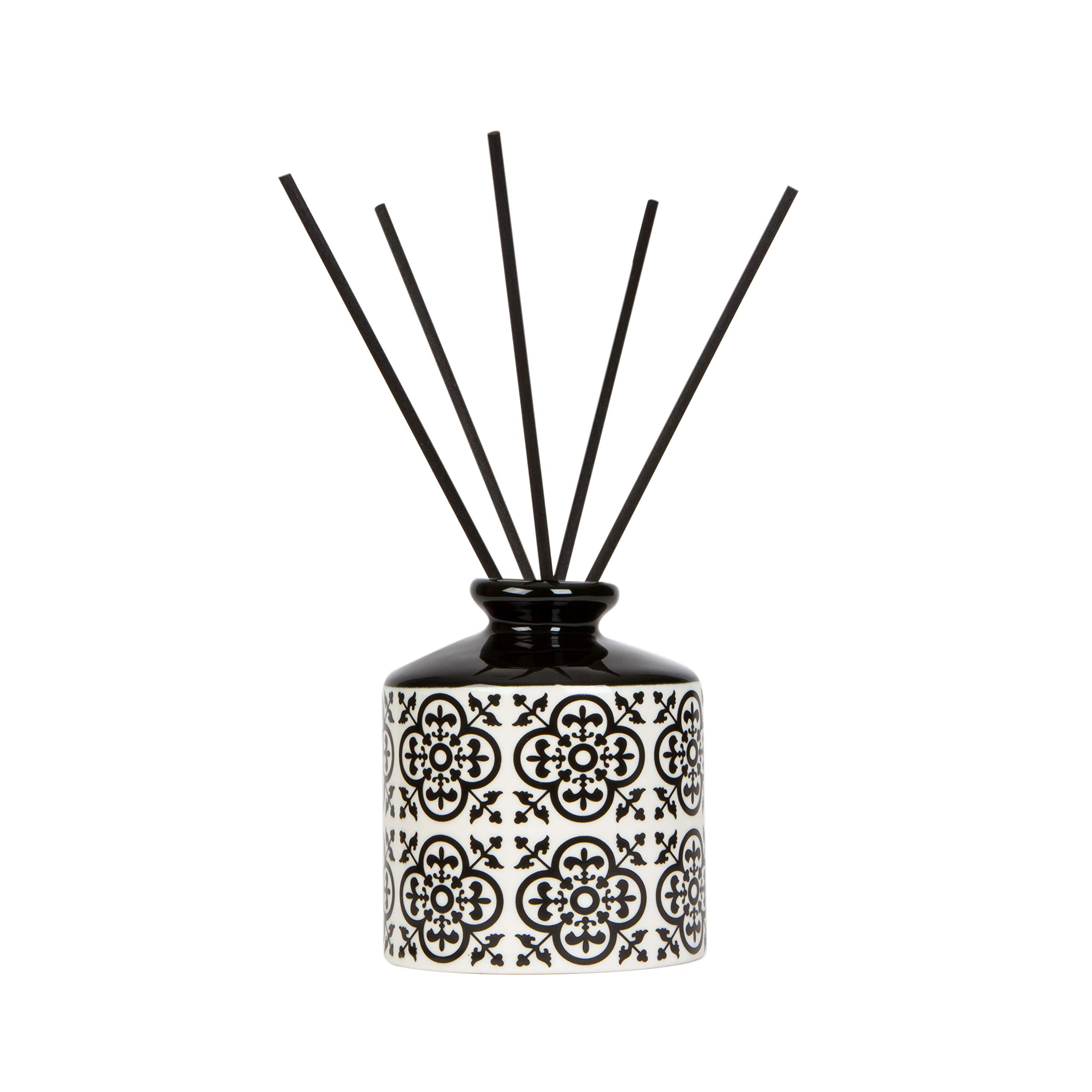 WAX LYRICAL Fired Earth Ceramic Black Tea & Jasmine Reed Diffuser Gift Set - Home Fragrance, Aromatherapy, Relaxation for Bedroom, Bathroom & Living Room