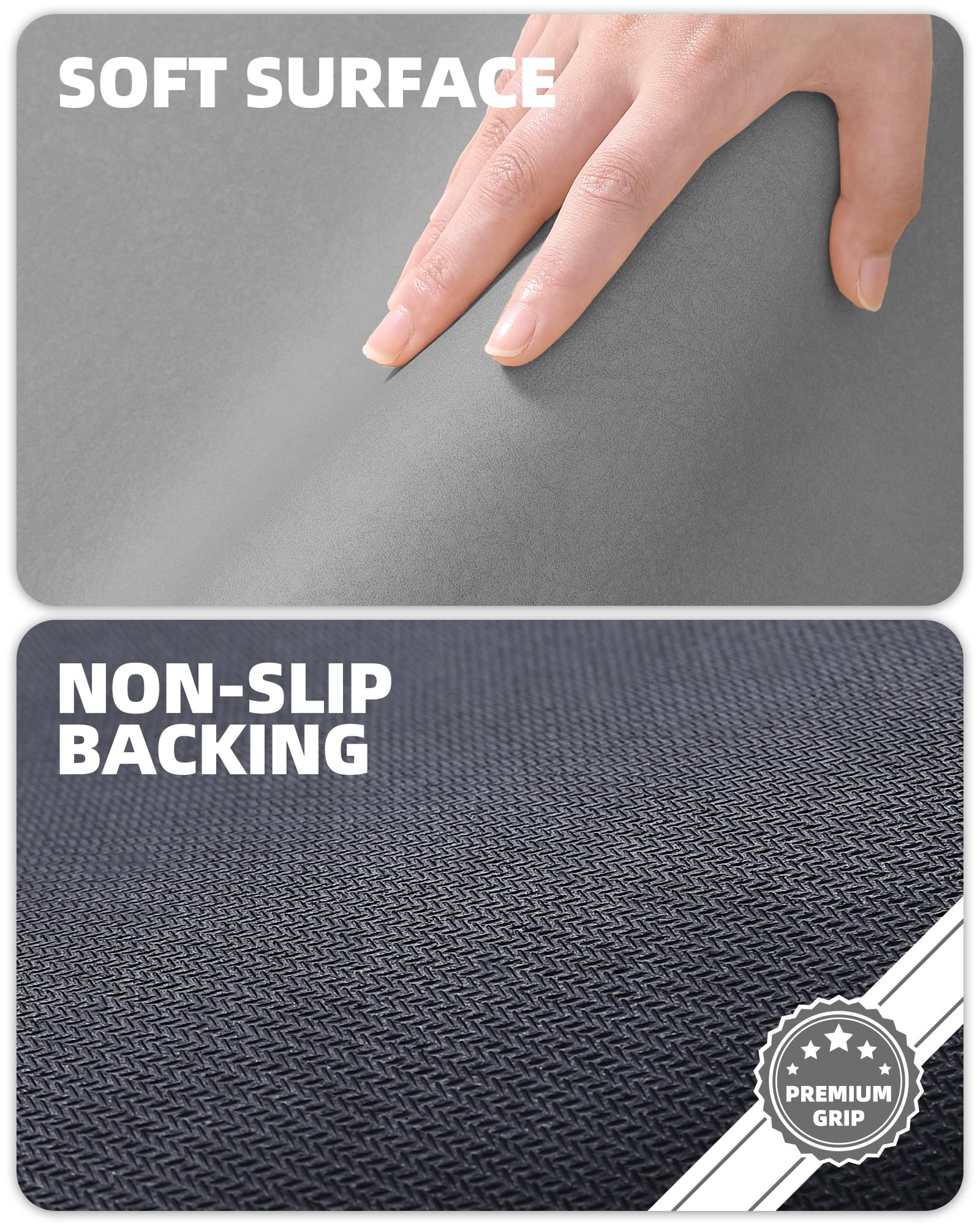 Super Absorbent Quick Dry Bathroom Rugs - 16x24 Inch Non-Slip Ultra Thin Bath Mat for Shower & Floor - Easy Clean Grey Geometric Design - Perfect for Bathrooms, Showers & Vanity Areas