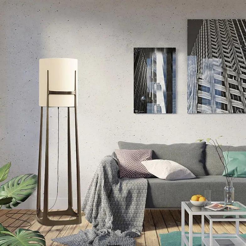 Slim Rectangular Floor Lamp with Stand - Modern Minimalist Lighting for Living Room, Bedroom, or Office