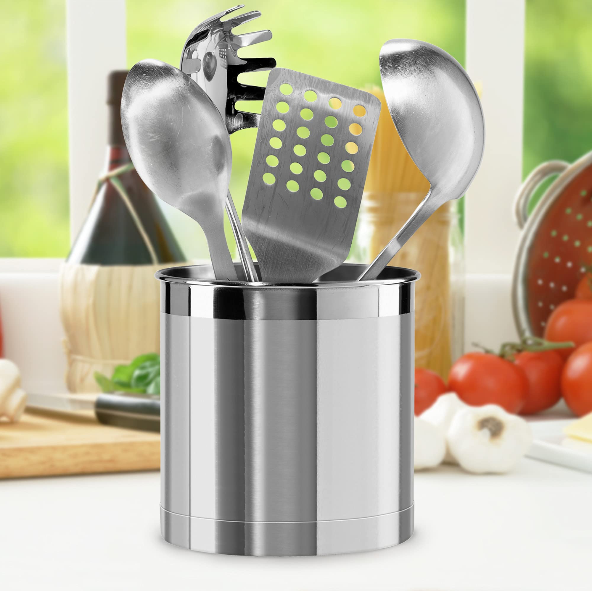 Oggi Stainless Steel Jumbo Utensil Holder - 7