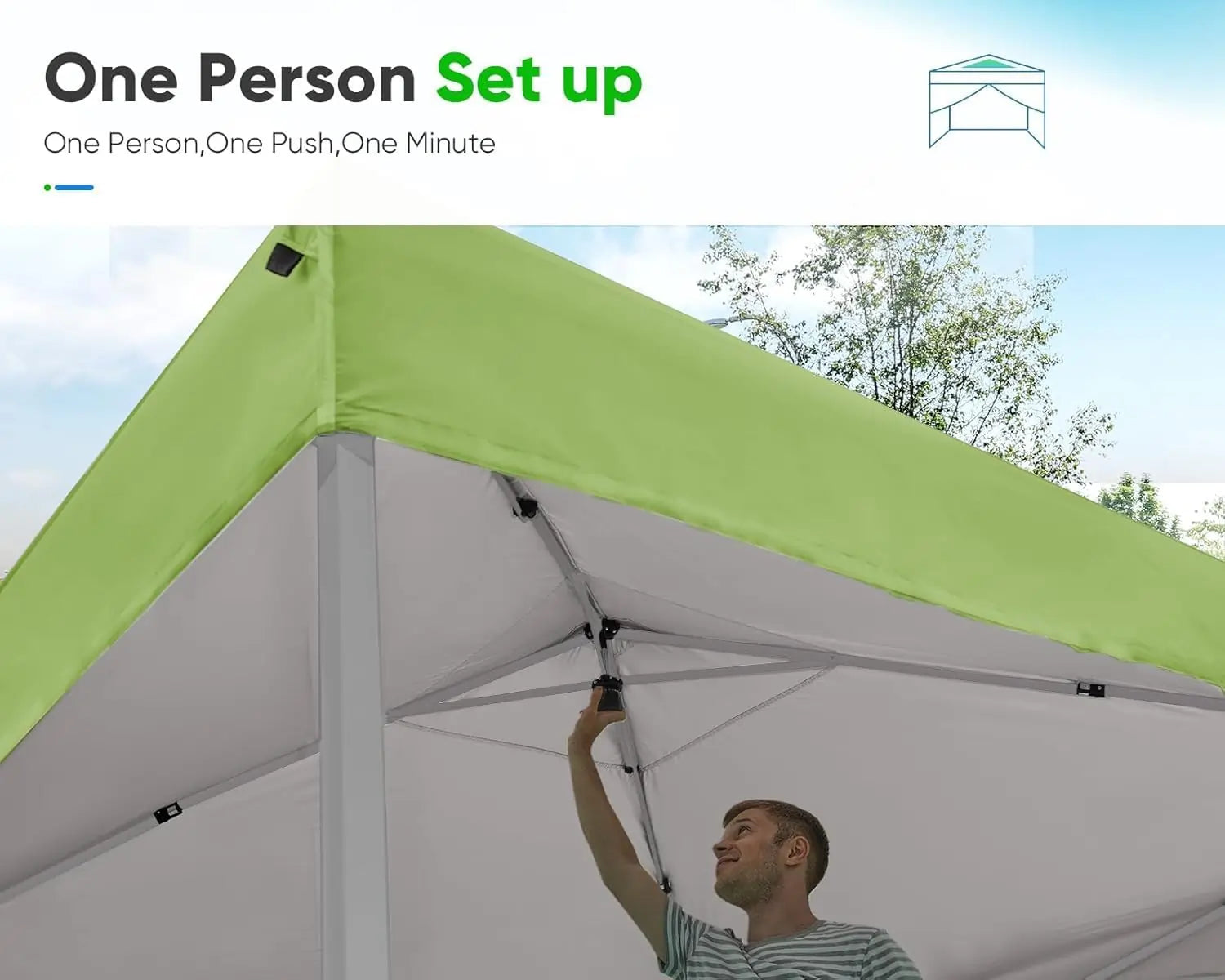 8' x 8' Pop Up Privacy Canopy Tent with Removable Side Walls - Perfect for Outdoor Events, Beach Parties, and Backyard Gatherings
